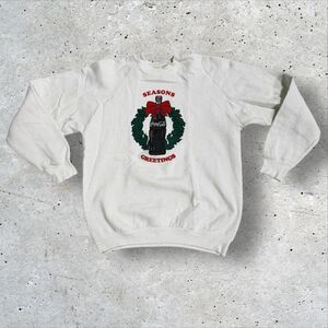 Vtg 80’s Coca Cola Seasons Greetings Fruit Of The Loom Crewneck XL